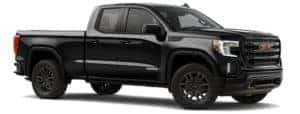 A black 2021 GMC Sierra 1500 is angled right.