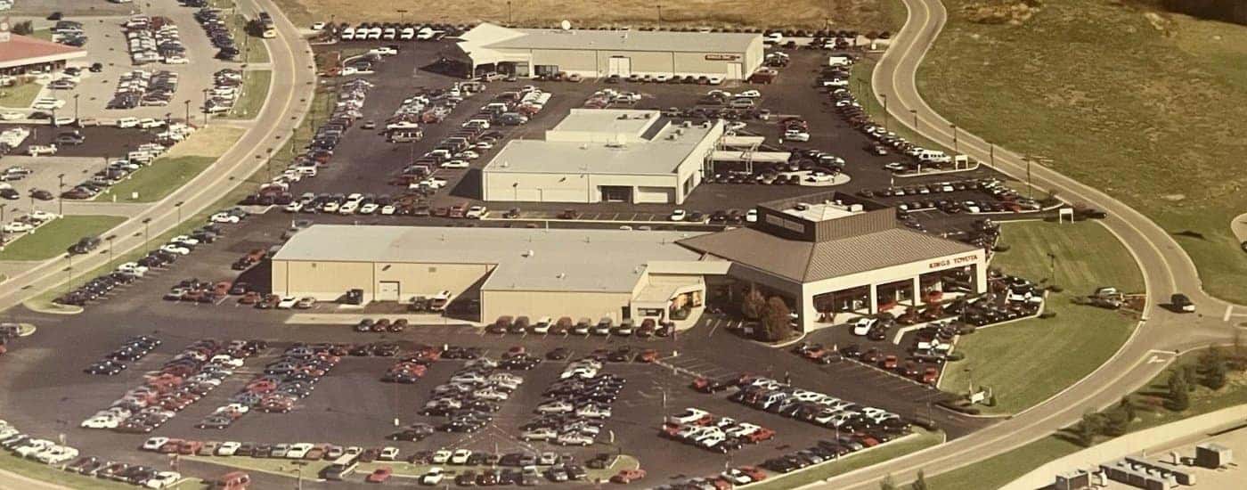 An ariel view of Kings Automall is shown.