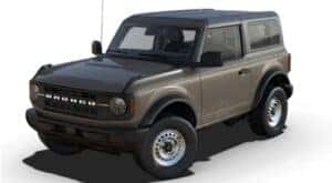 A gray 2025 Ford Bronco is angled left.