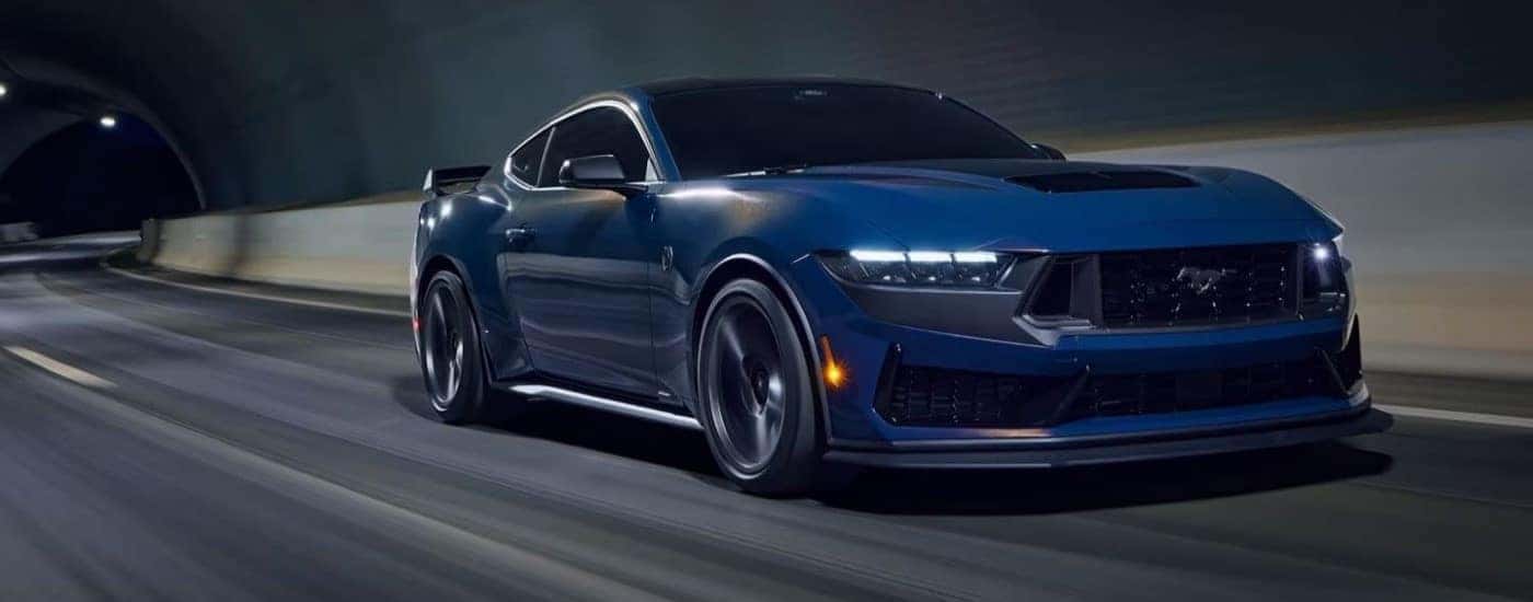 Blue 2024 Ford Mustang Dark Horse from a Dealer Near Northgate