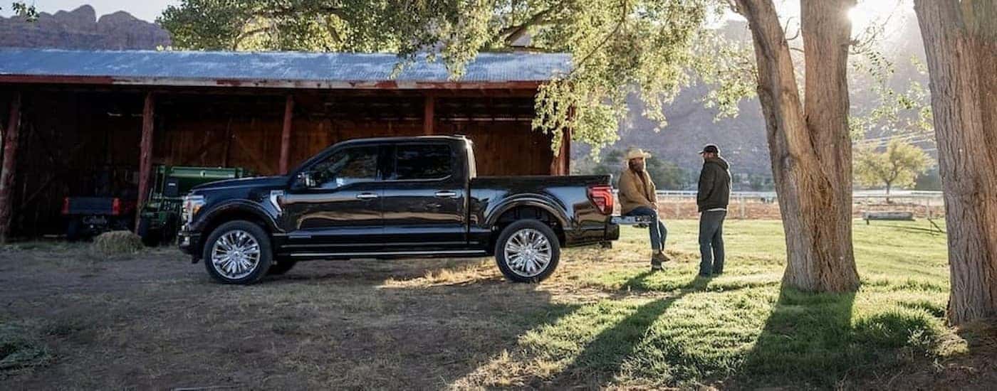 A parked black 2025 Ford F-150 for sale near Northgate.