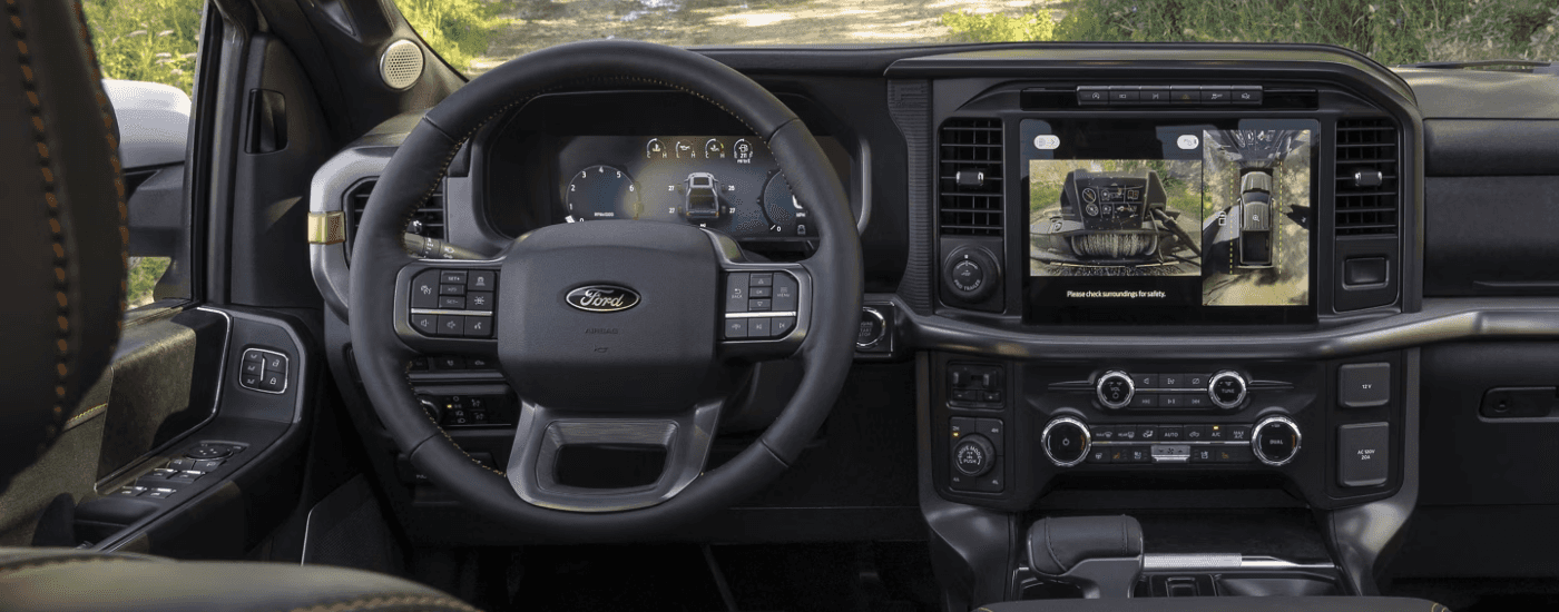 Infotainment and digital gauge cluster on a 2025 Ford F-150