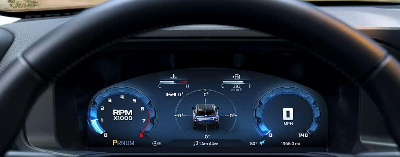 Digital gauge display on a 2025 Ford Bronco Sport