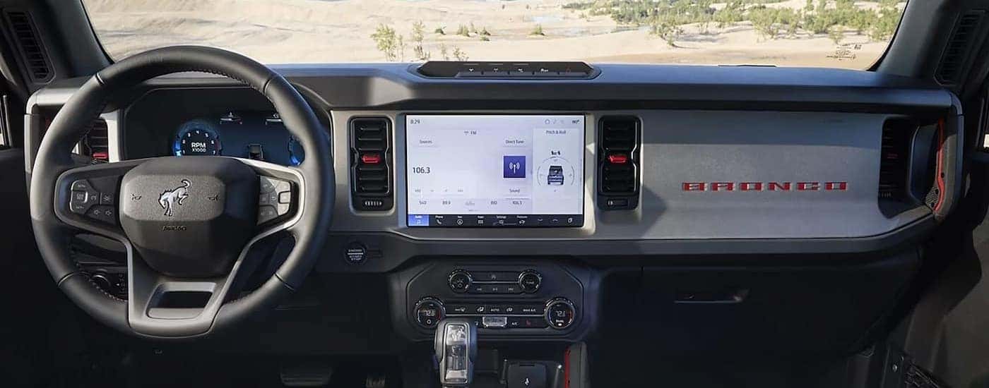 The gray dash in a 2025 Ford Bronco.