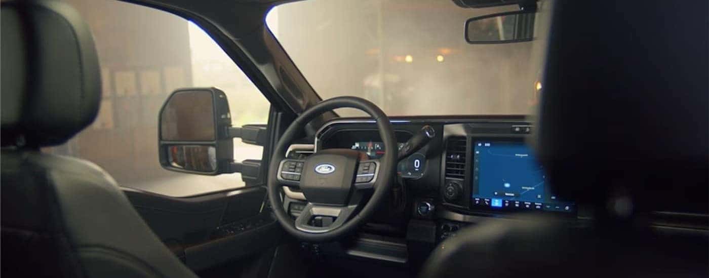 The black dash in a 2026 Ford F-450.