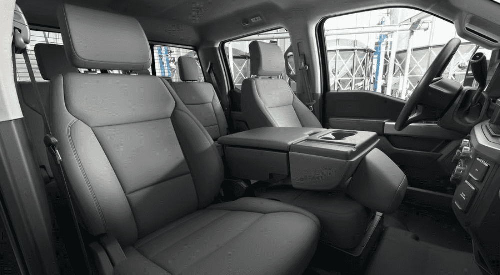 Black interior in a 2026 Ford Super Duty