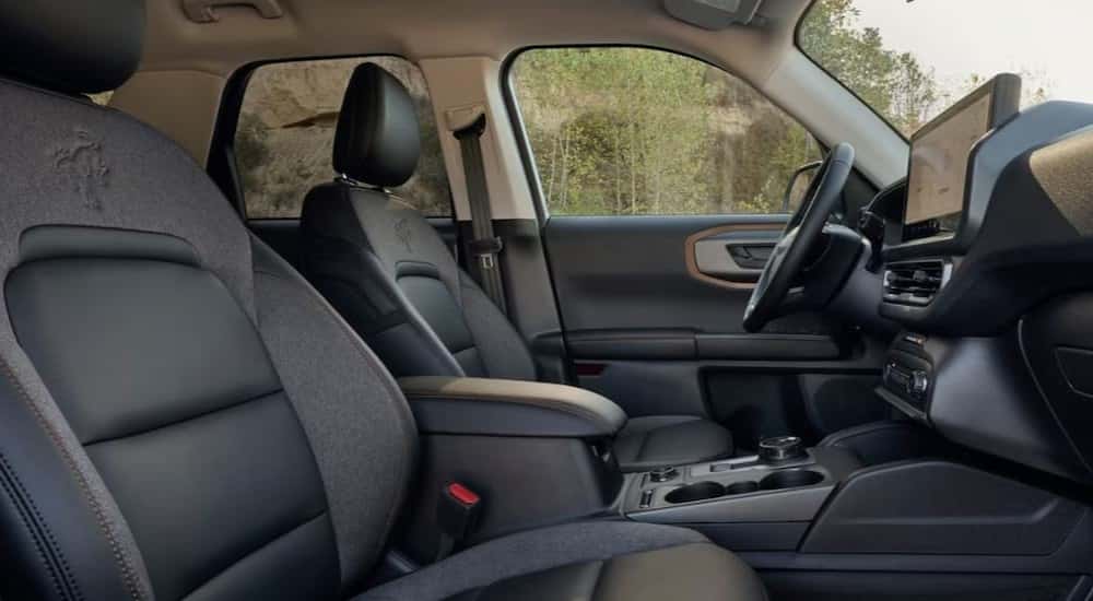 Gray interior and dash in a 2026 Ford Bronco Sport.