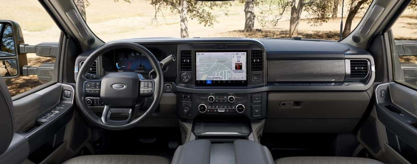 The interior of a 2026 Ford F-350.