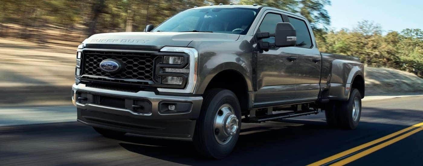 A grey 2026 Ford F-350 Super Duty near Amelia from the front.