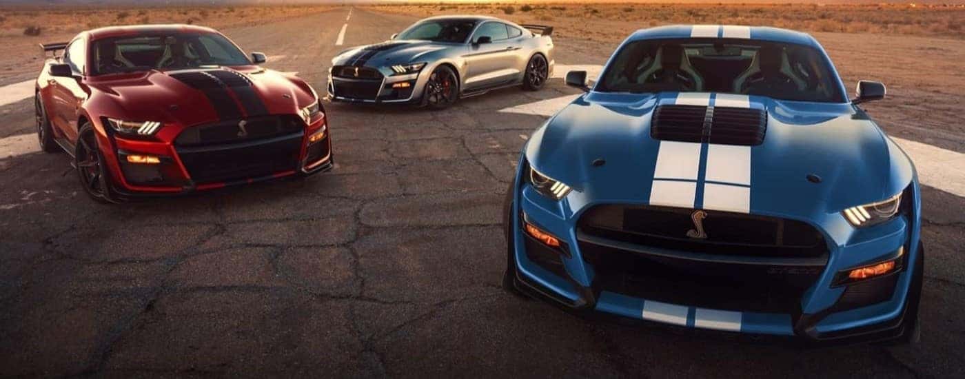 2022 Ford Mustang GT Trio (Red, Silver, Blue)