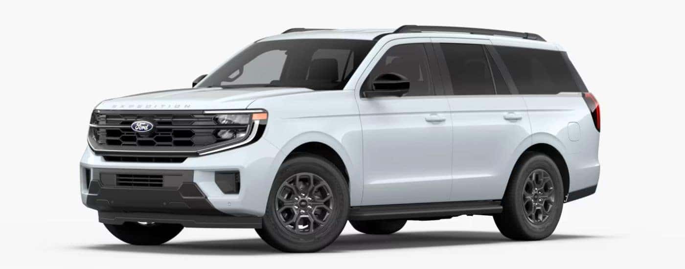 White 2026 Ford Expedition angled left.