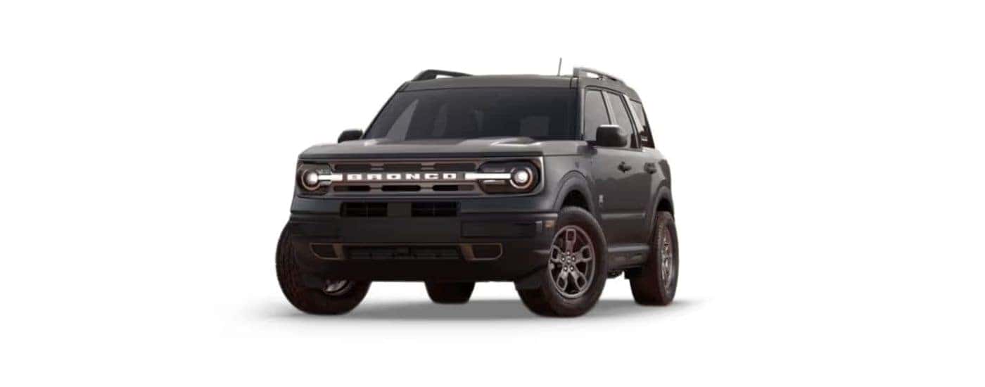 Grey 2023 Ford Bronco Sport angled left.