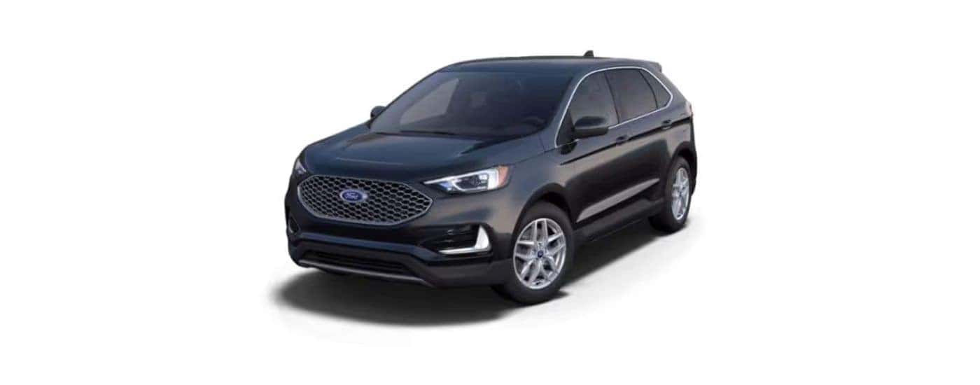Black 2024 Ford Edge angled left.