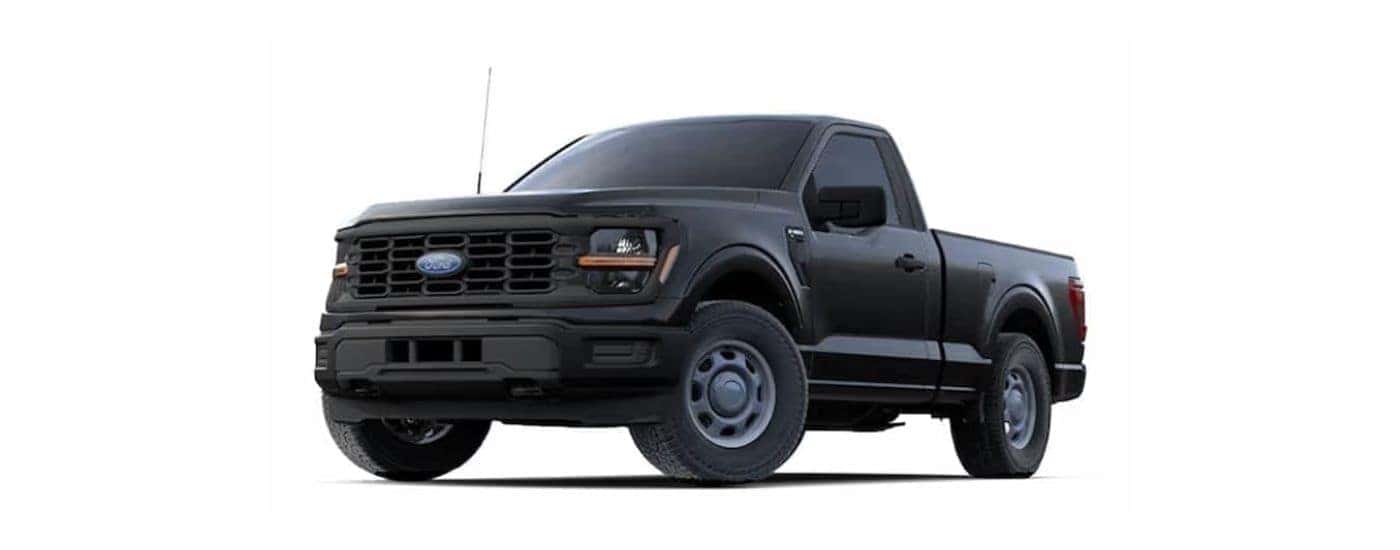 Black 2024 Ford F-150 angled left.