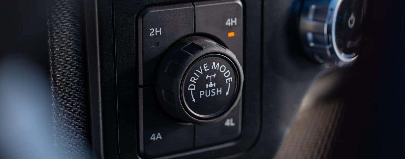The drive modes knob on a 2026 Ford F-150.