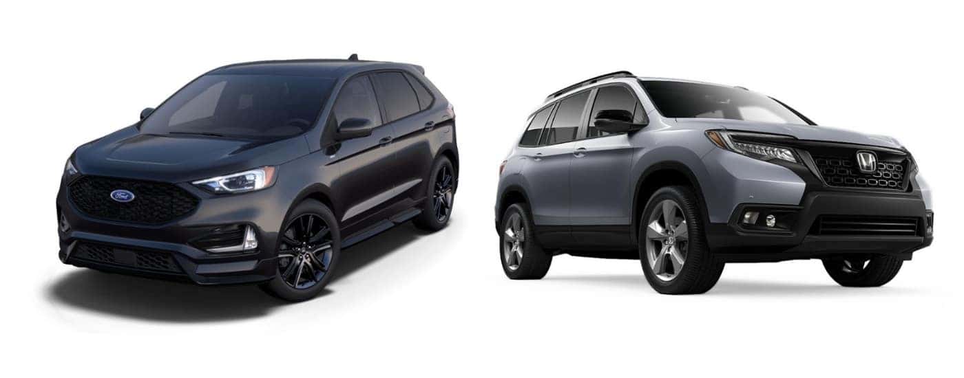 Black 2020 Ford Edge ST Line vs silver 2020 Honda Passport Touring