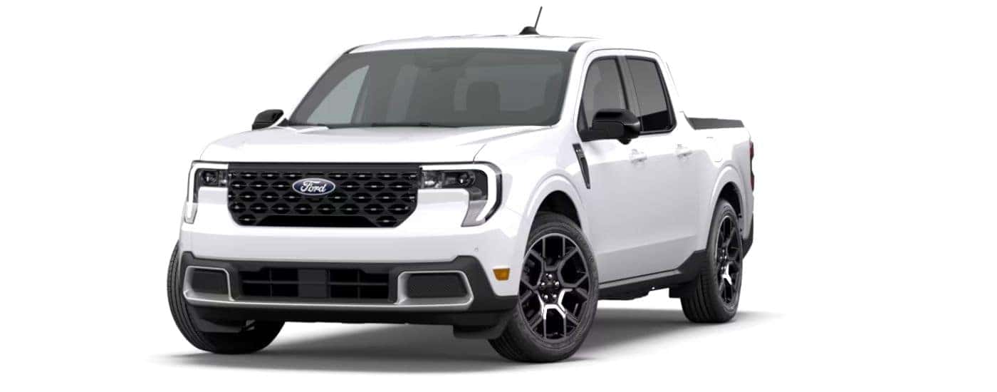 A white 2026 Ford Maverick angled left.