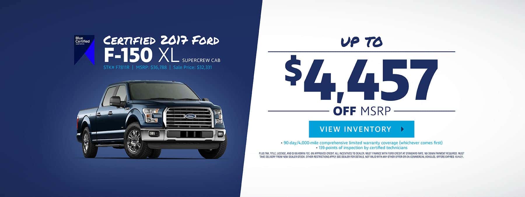 Certified 2017 Ford F-150