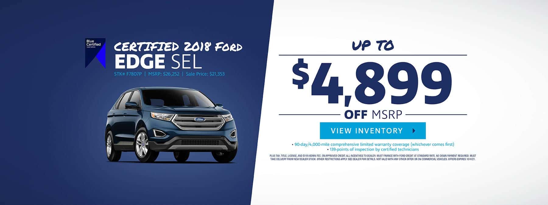 Certified 2018 Ford Edge