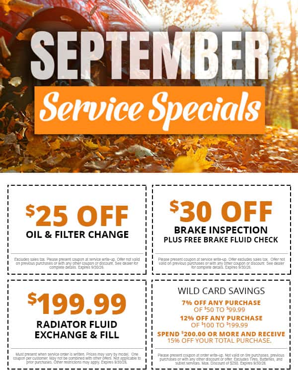 September Service Specials
