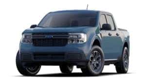 A blue 2022 Ford Maverick XLT is angled left.