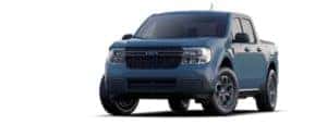 A blue 2022 Ford Maverick is angled left.