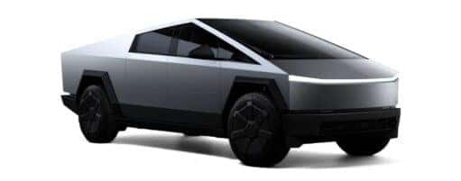A silver 2022 Tesla Cybertruck is angled right.
