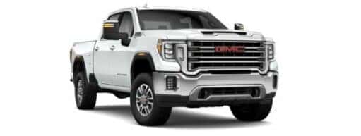 A white 2022 GMC Sierra 3500 HD SLT is angled right.
