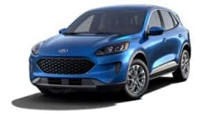A blue 2022 Ford Escape is angled left.