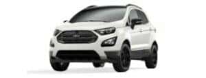 A white 2022 Ford EcoSport SES is angled left.