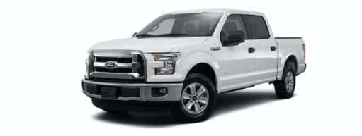 A white 2022 Ford F-150 is angled left.