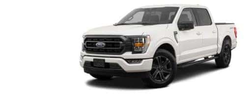 A white 2022 Ford F-150 XLT is angled left.