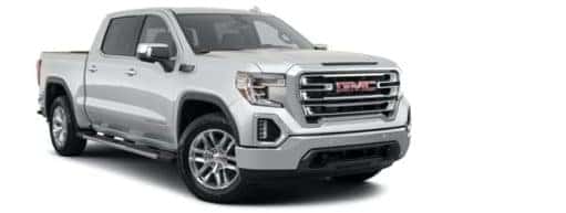 A silver 2022 GMC Sierra 1500 SLT is angled right.