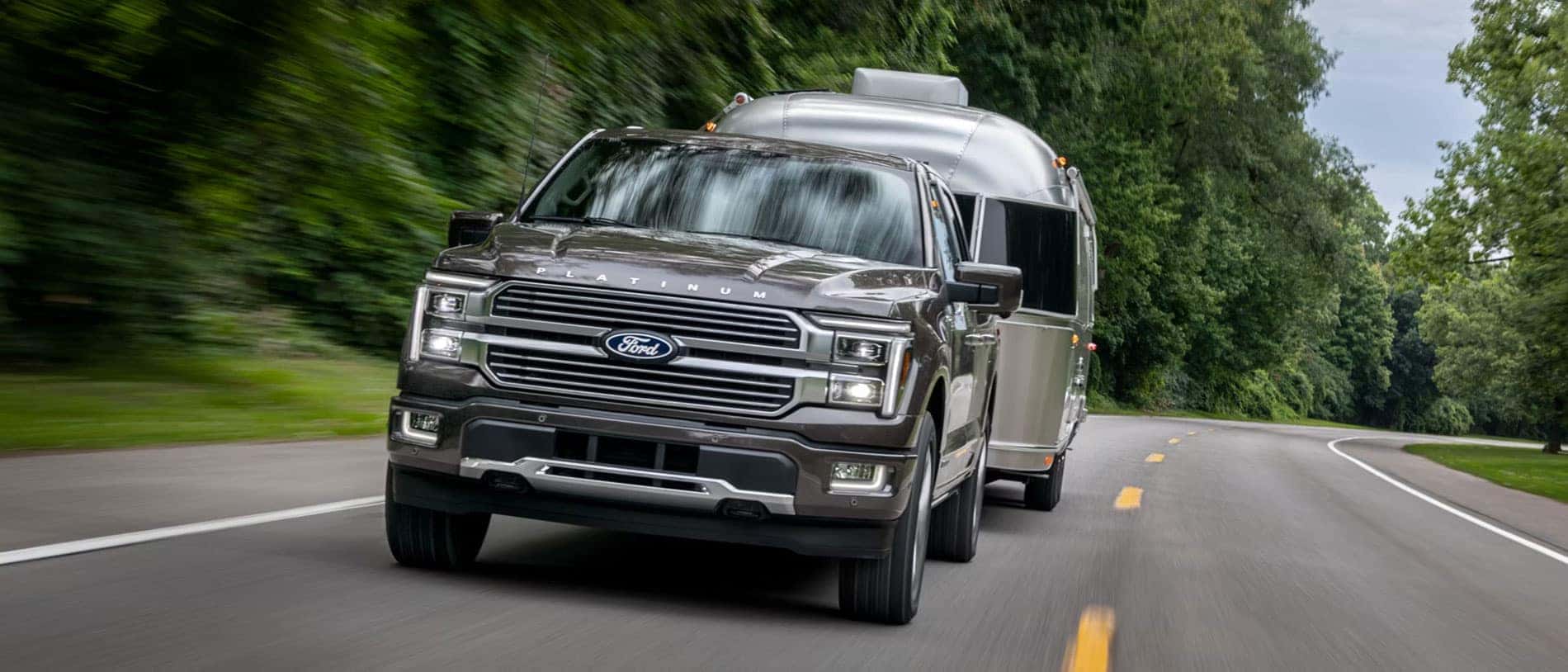 Ford F150 towing a camper