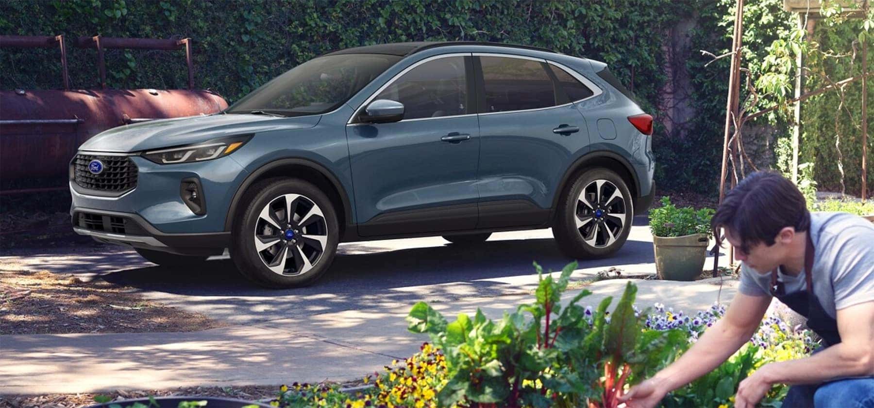 2025 Ford Escape parked near a garden