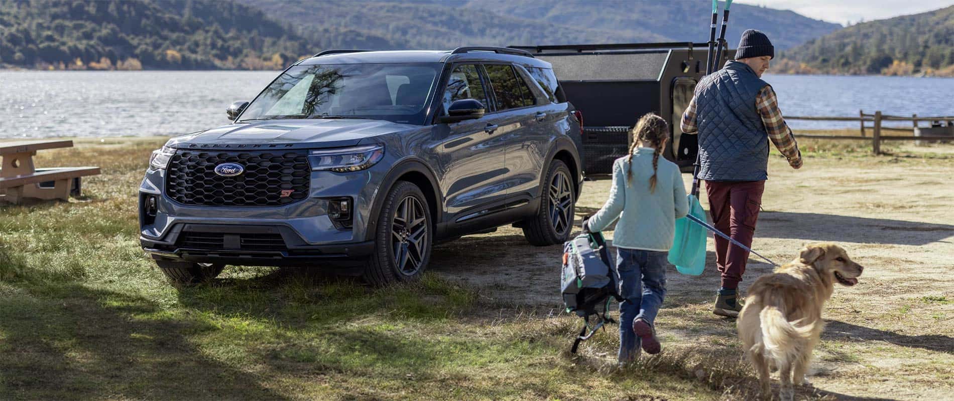Ford Explorer near a Lake