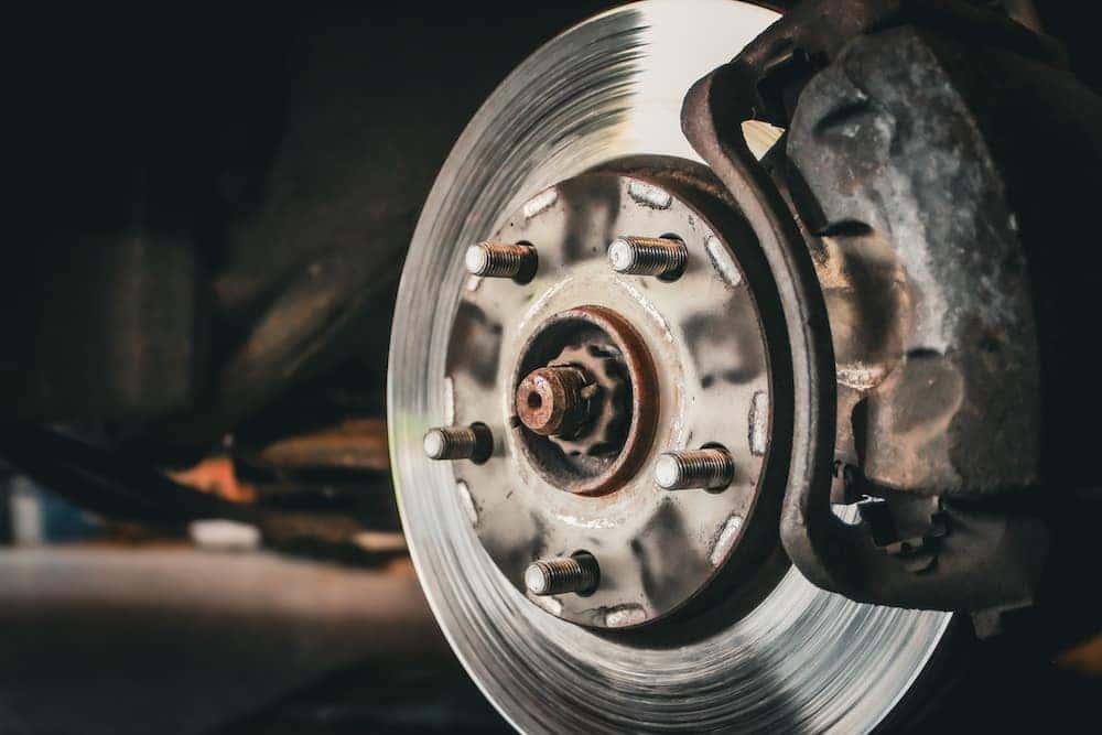 New Brake Pads and Rotors Close Up