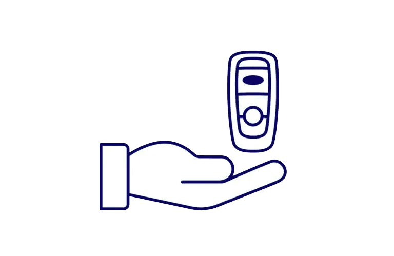 hand and key fob