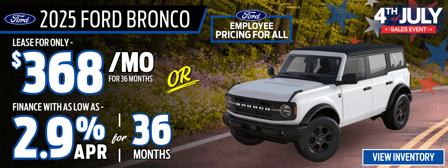 ford bronco lease apr offer july26