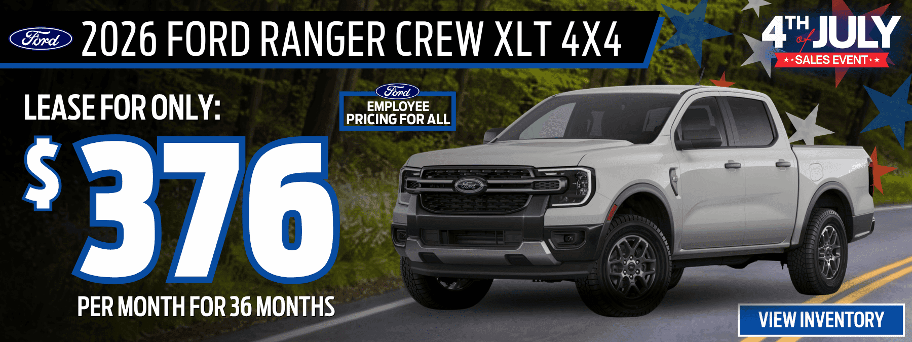 ford ranger lease offer july26