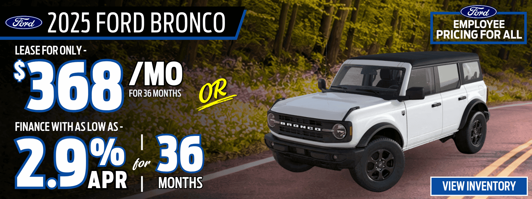 ford bronco lease apr offer