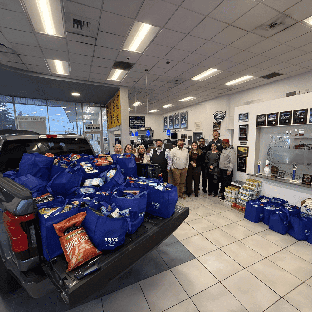 port orchard ford holds food drive to support kitsap helpline