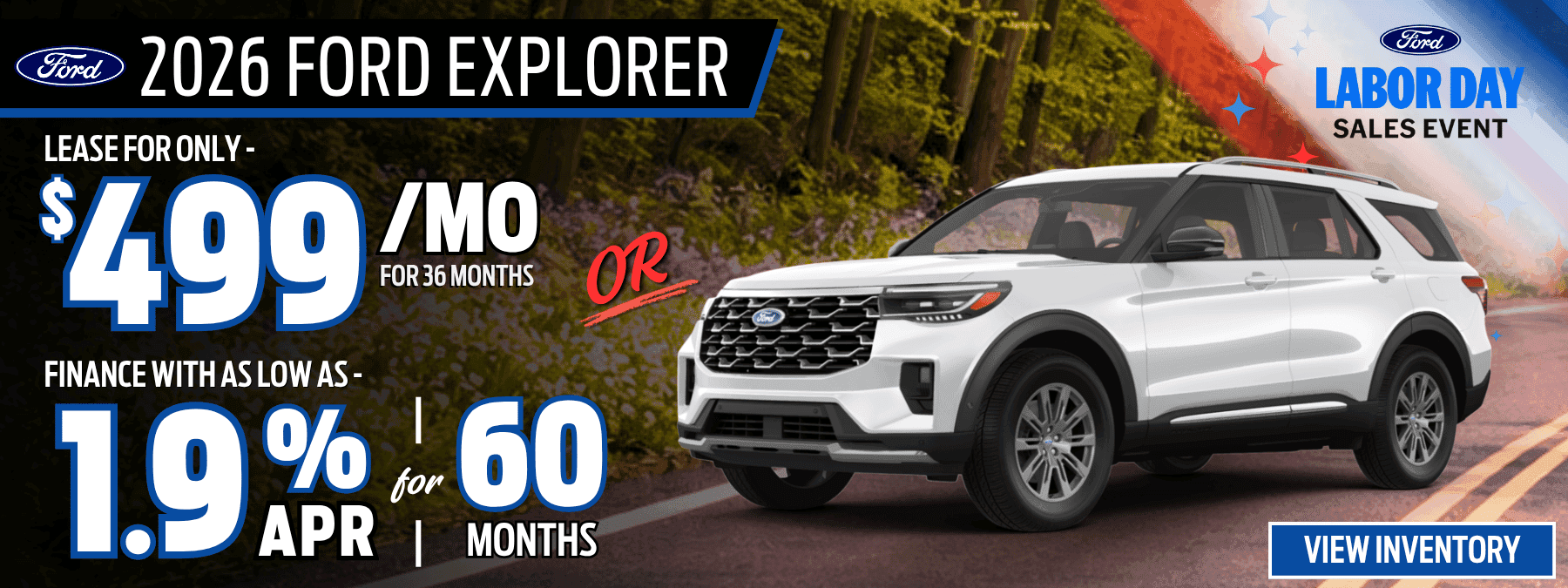 2026 ford explorer apr and lease offer