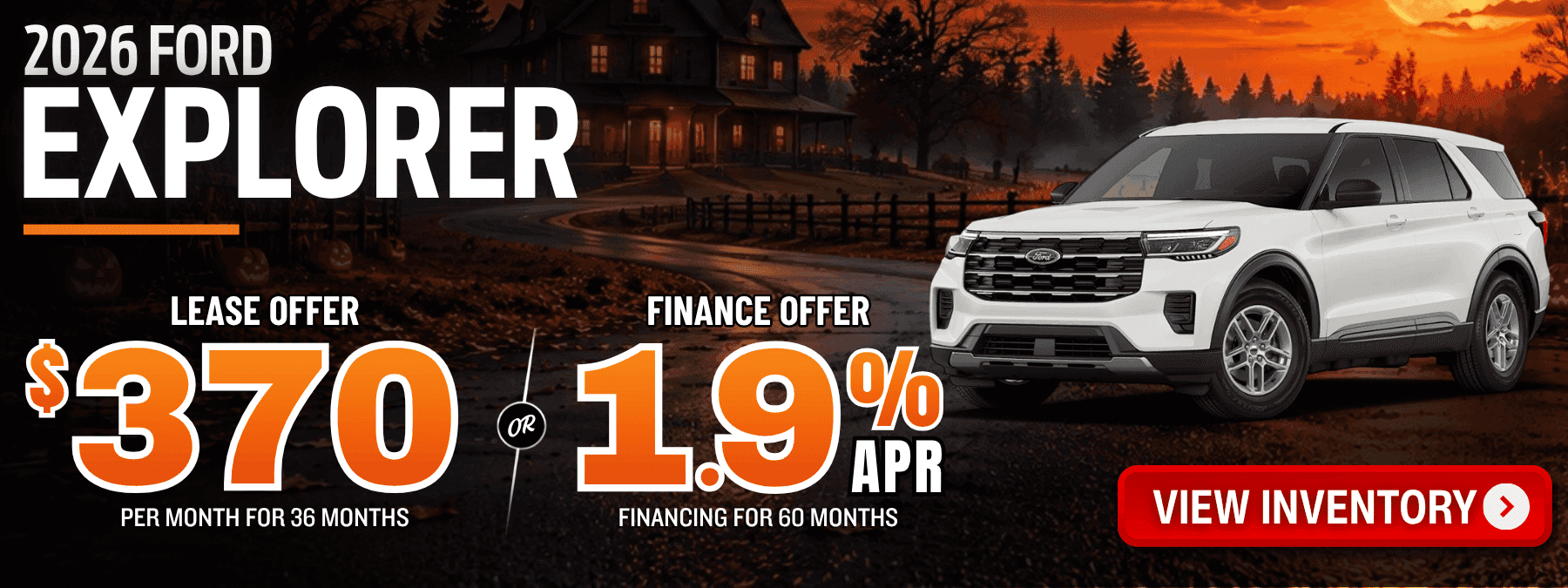 ford explorer lease finance offer october 2026