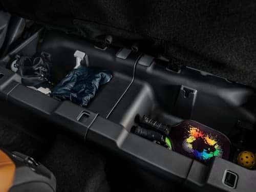 2024 Ford Maverick close up view of center console storage