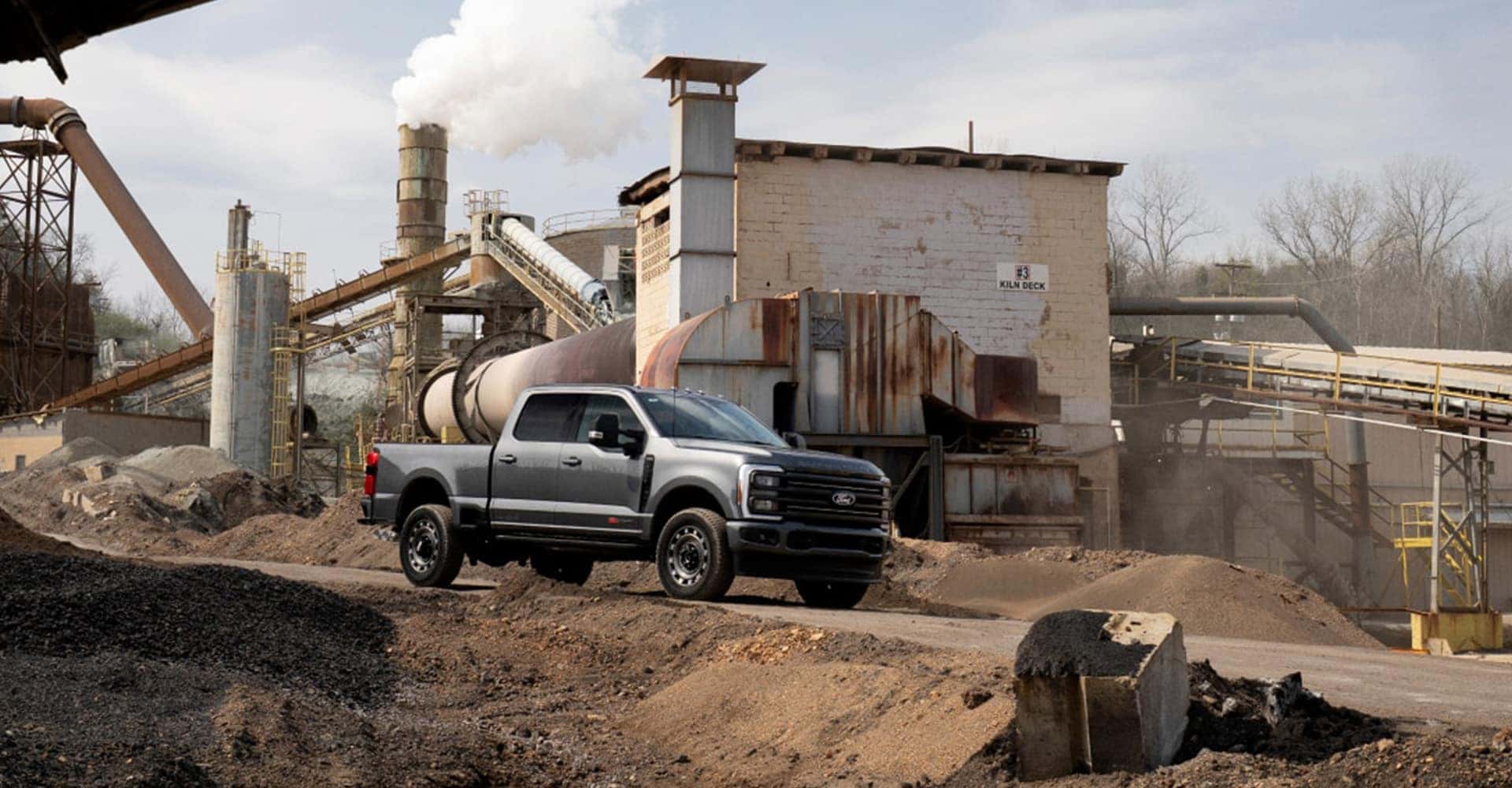 Ford Super Duty side view on construction site