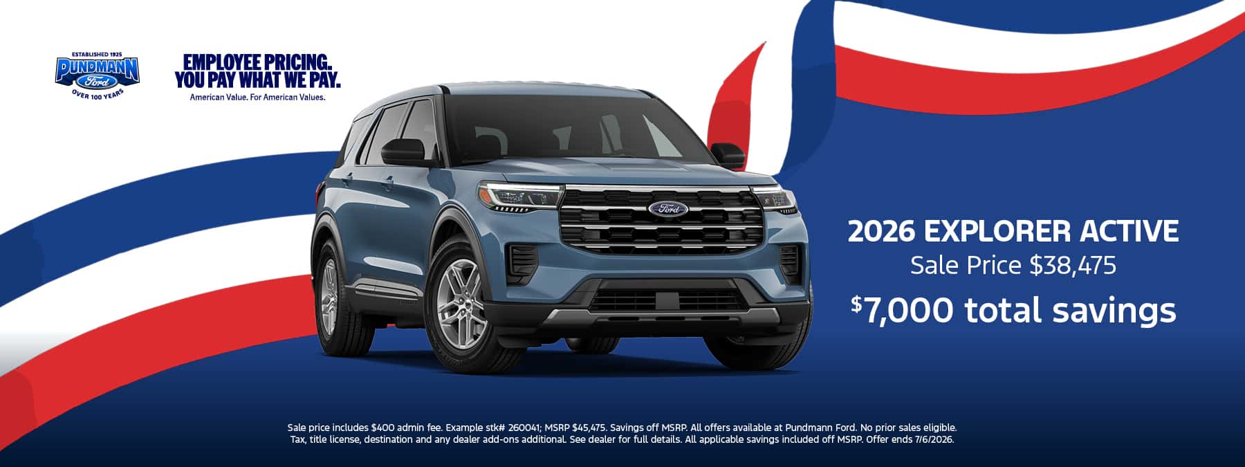 2026 Explorer Active June 2026 offer