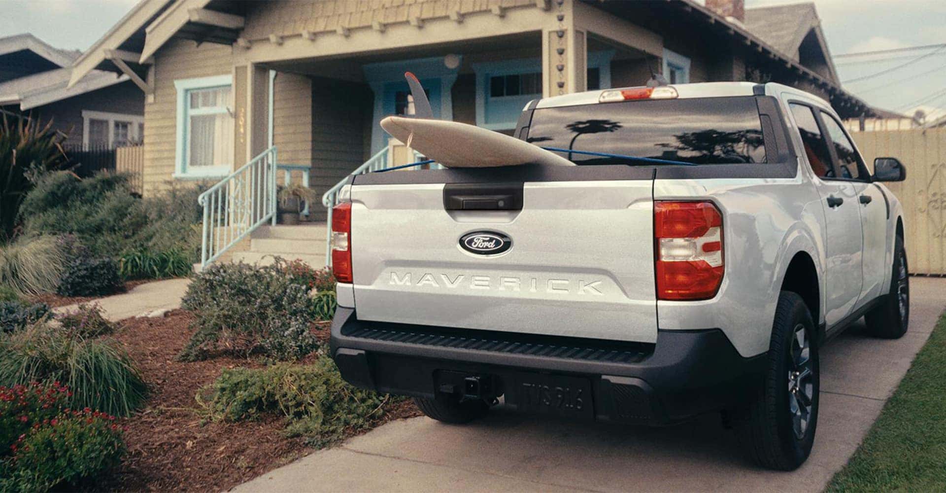 2026 Ford Maverick truck in white in driveway