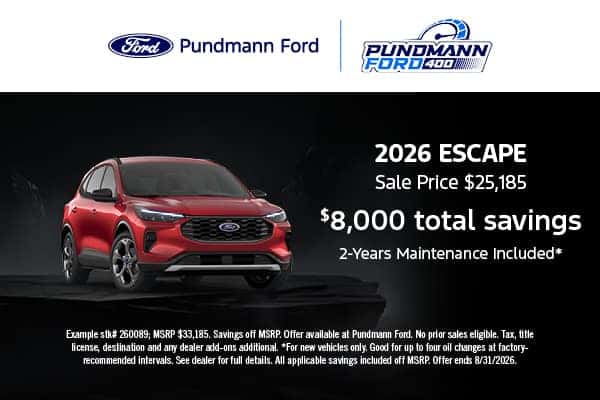 2026 Escape August offer