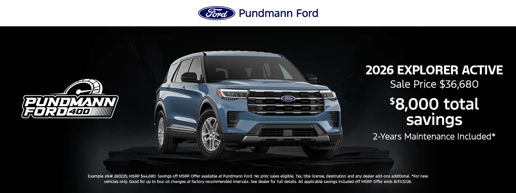 2026 Explorer August offer